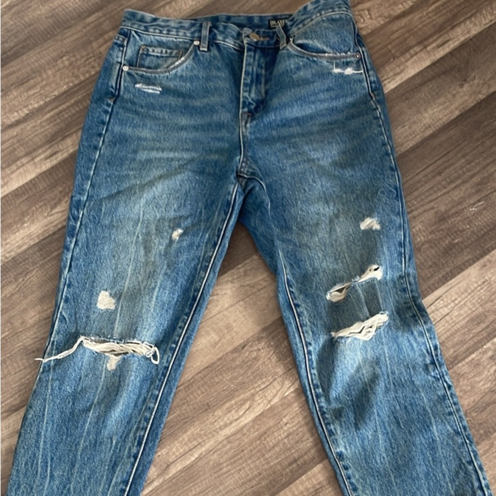 Blank NYC Distressed Madison Crop Blue Jeans 27”